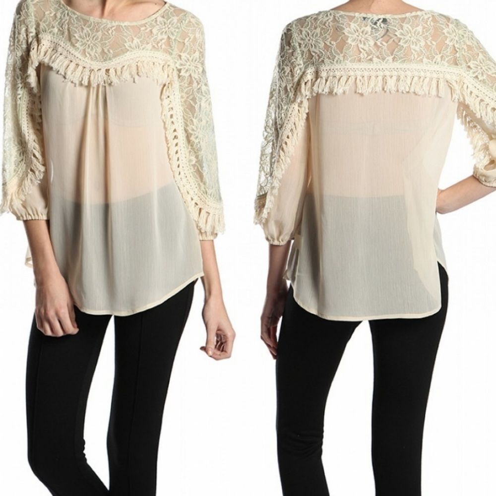 Handmade Lace Tassel Top - Picture 5 of 7
